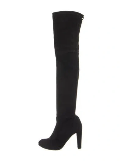 Pre-owned Stuart Weitzman Suede Boots In Black