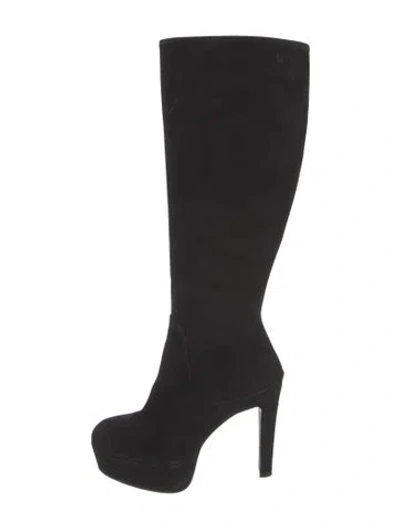 Pre-owned Stuart Weitzman Suede Boots In Black