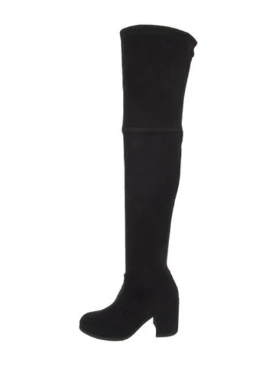 Pre-owned Stuart Weitzman Suede Boots In Black