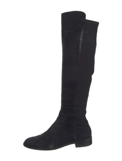 Pre-owned Stuart Weitzman Suede Boots In Black