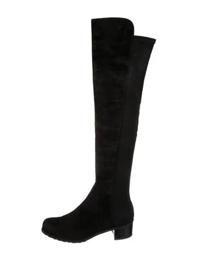 Pre-owned Stuart Weitzman Suede Boots In Black