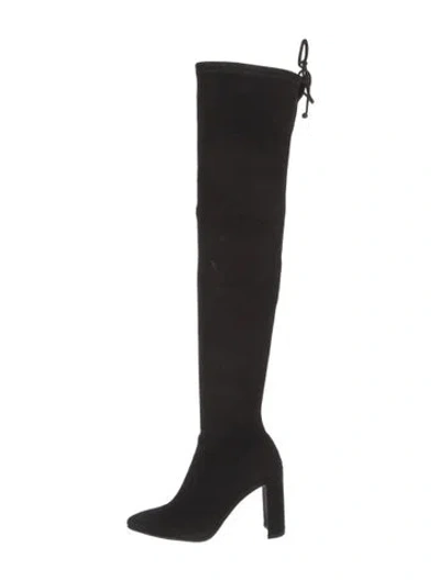Pre-owned Stuart Weitzman Suede Boots In Black