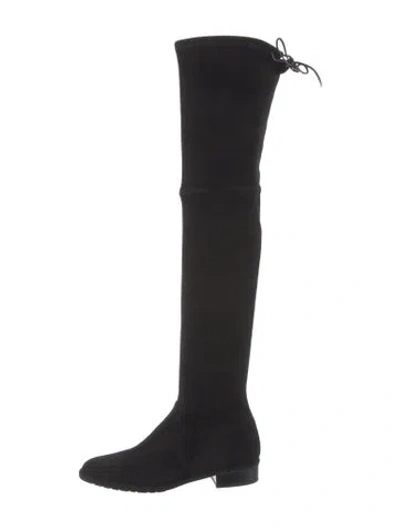 Pre-owned Stuart Weitzman Suede Boots In Black