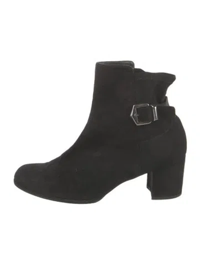 Pre-owned Stuart Weitzman Suede Boots In Black