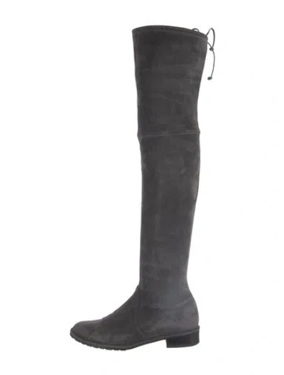Pre-owned Stuart Weitzman Suede Boots In Black