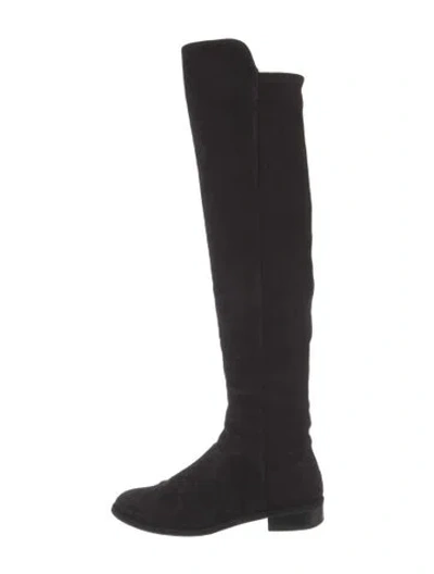 Pre-owned Stuart Weitzman Suede Boots In Black