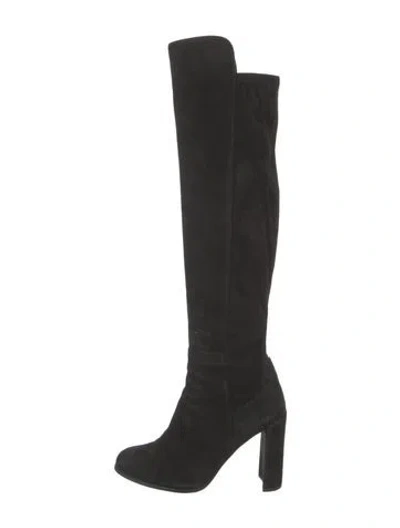 Pre-owned Stuart Weitzman Suede Boots In Black