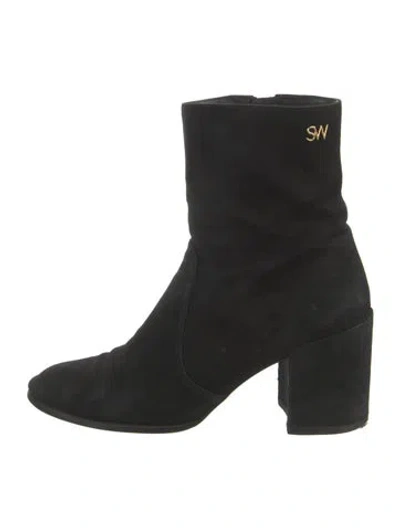Pre-owned Stuart Weitzman Suede Boots In Black
