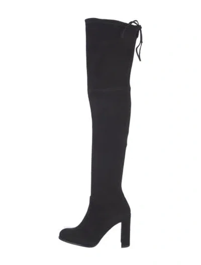 Pre-owned Stuart Weitzman Suede Boots In Black