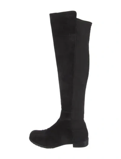 Pre-owned Stuart Weitzman Suede Boots In Black