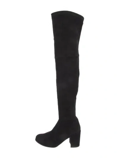 Pre-owned Stuart Weitzman Suede Boots In Black