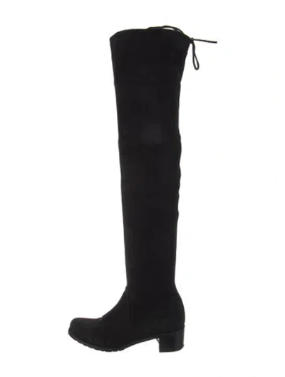 Pre-owned Stuart Weitzman Suede Boots In Black