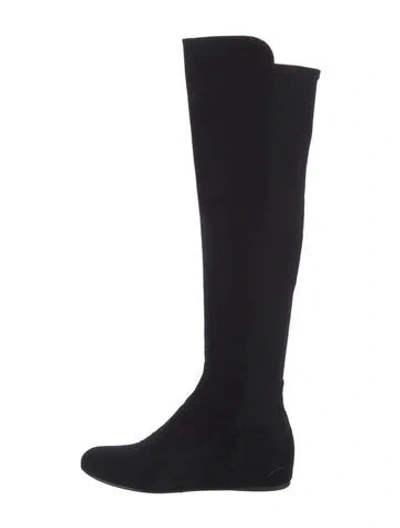 Pre-owned Stuart Weitzman Suede Boots In Black