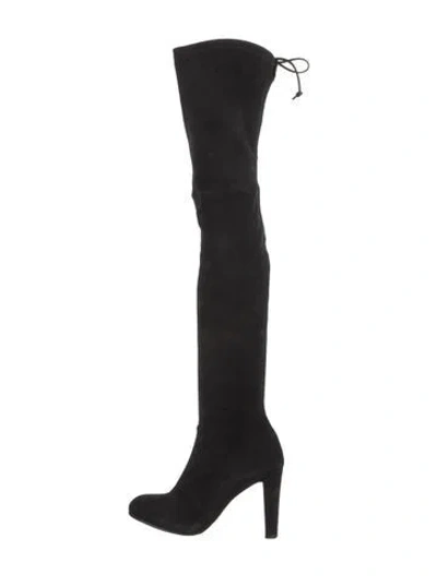 Pre-owned Stuart Weitzman Suede Boots In Black