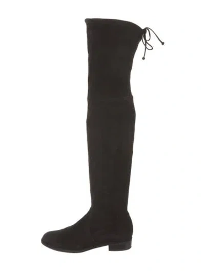 Pre-owned Stuart Weitzman Suede Boots In Black