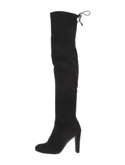 Pre-owned Stuart Weitzman Suede Boots In Black
