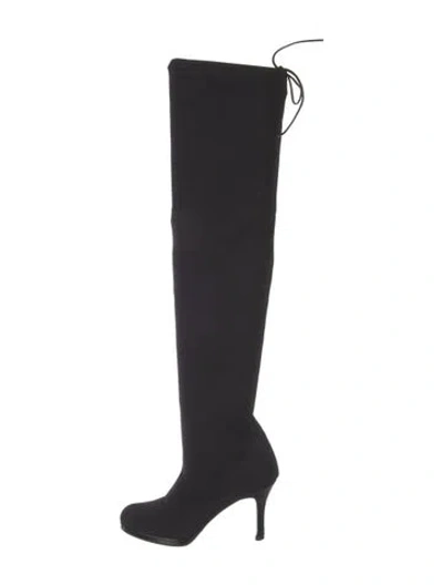 Pre-owned Stuart Weitzman Suede Boots In Black