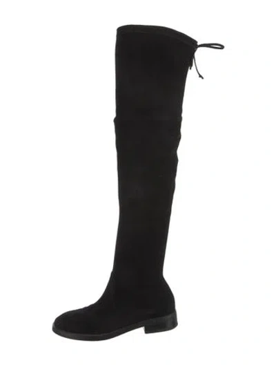 Pre-owned Stuart Weitzman Suede Boots In Black