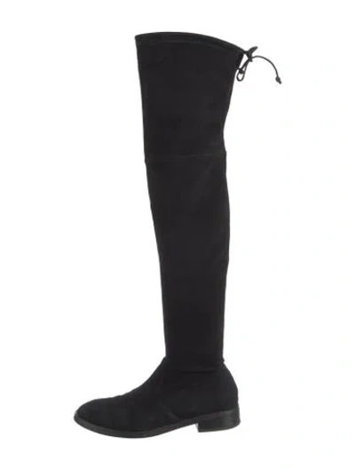 Pre-owned Stuart Weitzman Suede Boots In Black