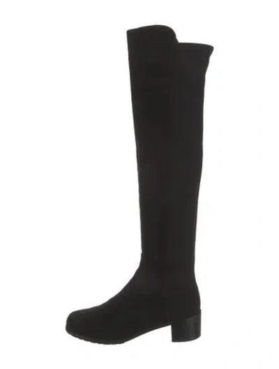 Pre-owned Stuart Weitzman Suede Boots In Black