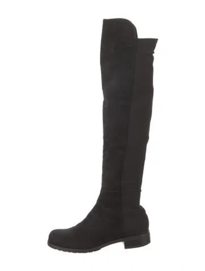 Pre-owned Stuart Weitzman Suede Boots In Black