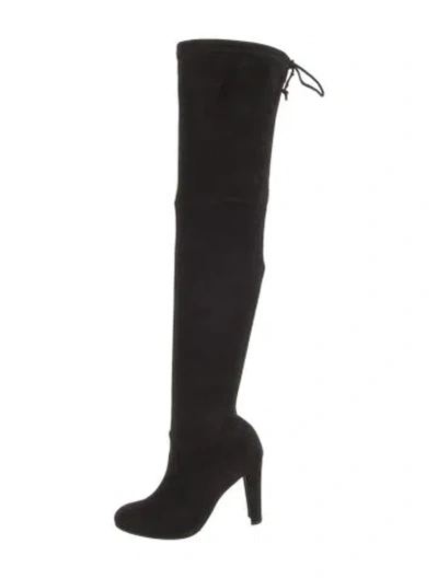 Pre-owned Stuart Weitzman Suede Boots In Black