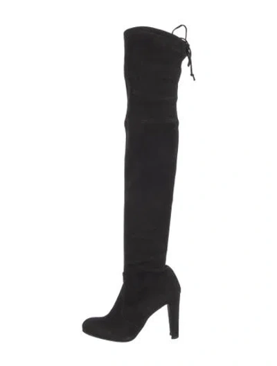 Pre-owned Stuart Weitzman Suede Boots In Black