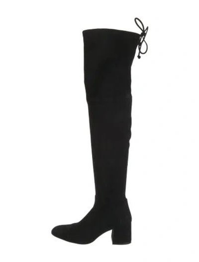 Pre-owned Stuart Weitzman Suede Boots In Black