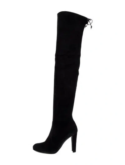 Pre-owned Stuart Weitzman Suede Boots In Black