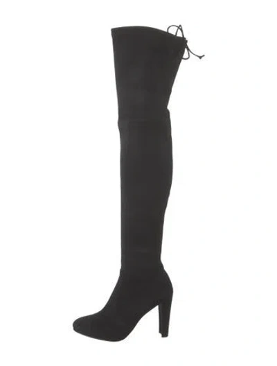 Pre-owned Stuart Weitzman Suede Boots In Black