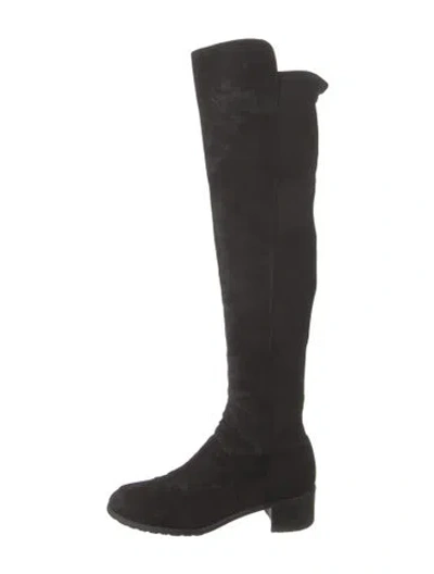 Pre-owned Stuart Weitzman Suede Boots In Black