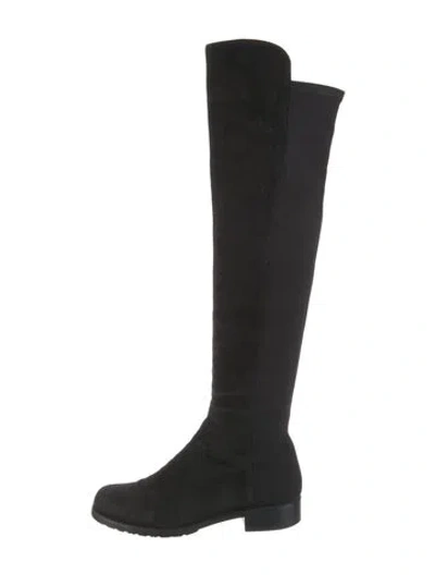 Pre-owned Stuart Weitzman Suede Boots In Black