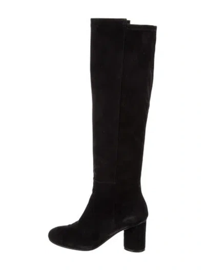 Pre-owned Stuart Weitzman Suede Boots In Black