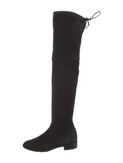 Pre-owned Stuart Weitzman Suede Boots In Black
