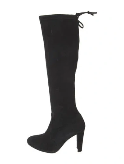 Pre-owned Stuart Weitzman Suede Boots In Black