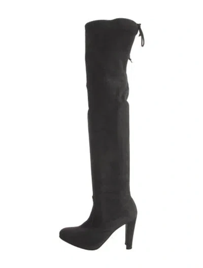 Pre-owned Stuart Weitzman Suede Boots In Black