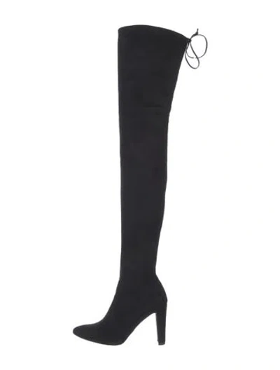 Pre-owned Stuart Weitzman Suede Boots In Black