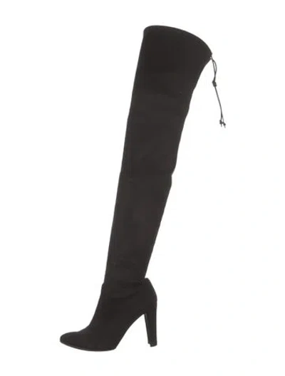 Pre-owned Stuart Weitzman Suede Boots In Black