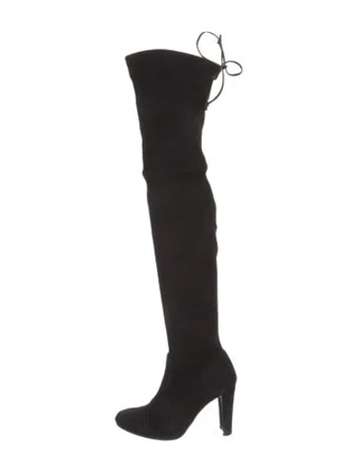 Pre-owned Stuart Weitzman Suede Boots In Black