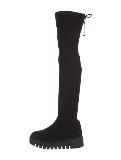 Pre-owned Stuart Weitzman Suede Boots In Black