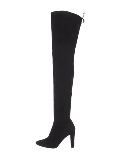 Pre-owned Stuart Weitzman Suede Boots In Black