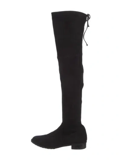 Pre-owned Stuart Weitzman Suede Boots In Black