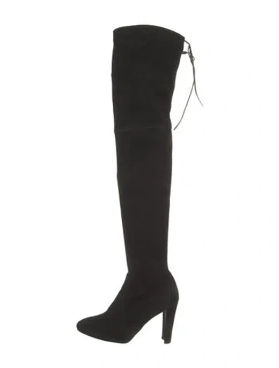Pre-owned Stuart Weitzman Suede Boots In Black