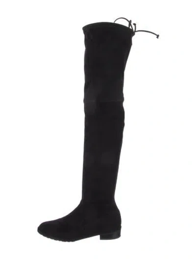 Pre-owned Stuart Weitzman Suede Boots In Black