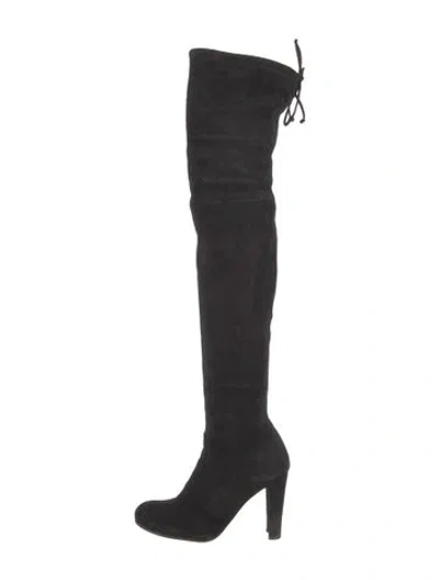 Pre-owned Stuart Weitzman Suede Boots In Black