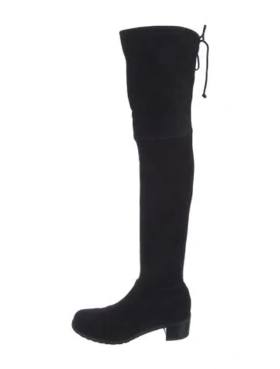 Pre-owned Stuart Weitzman Suede Boots In Black
