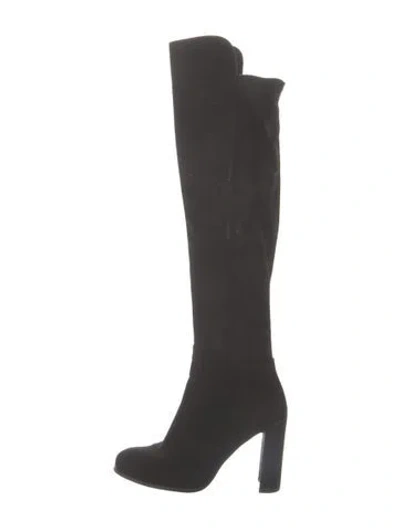 Pre-owned Stuart Weitzman Suede Boots In Black