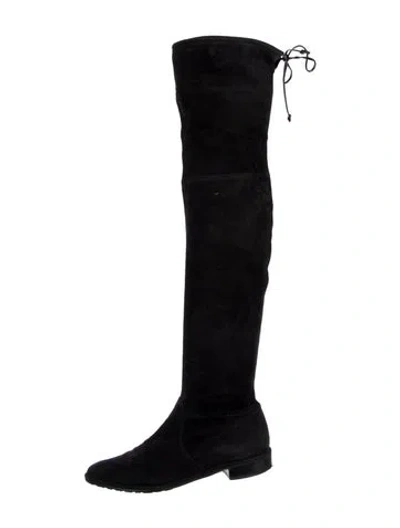 Pre-owned Stuart Weitzman Suede Boots In Black