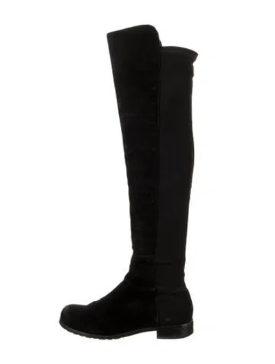 Pre-owned Stuart Weitzman Suede Boots In Black