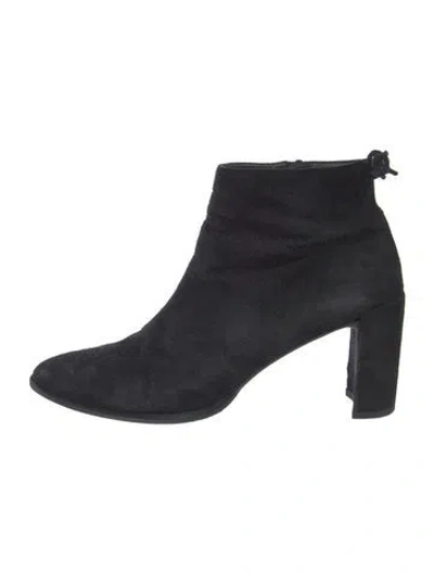 Pre-owned Stuart Weitzman Suede Boots In Black